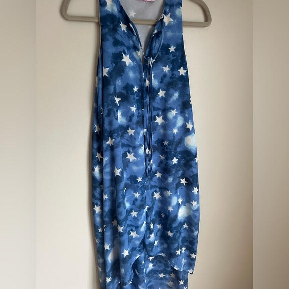 Buddy Love Women’s Blue & White Stars Hi lo Sleeveless Maxi Dress Size S/M - Picture 3 of 9
